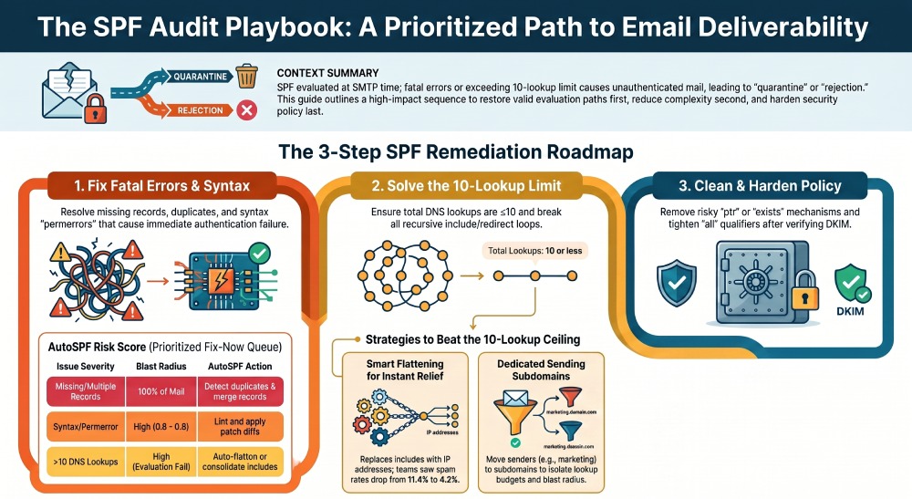 The SPF Audit Playbook: Prioritizing and Resolving Delivery Risk