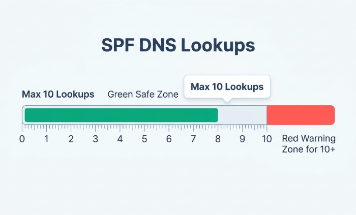 SPF DNS Lookup Limit Tracking