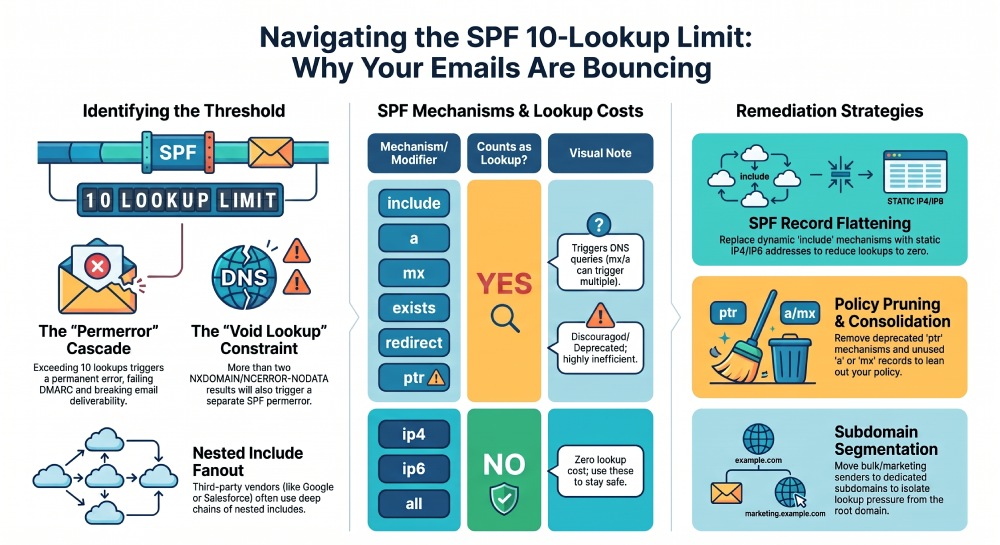 Mastering the SPF Ten-Lookup Limit and Resolving Permerrors