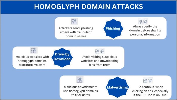 Homoglyph domain attack