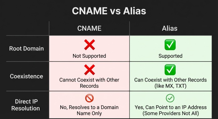CNAME vs Alias Records