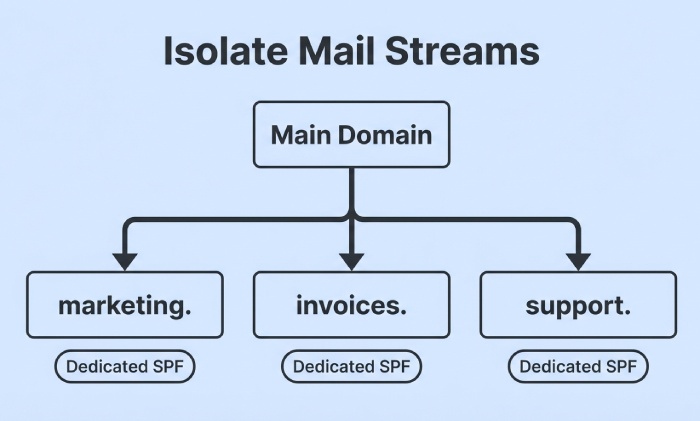 Subdomain Mail Streams