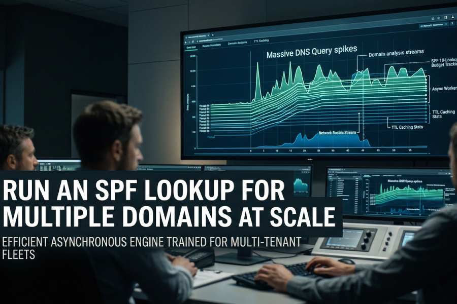 SPF lookup for multiple domains