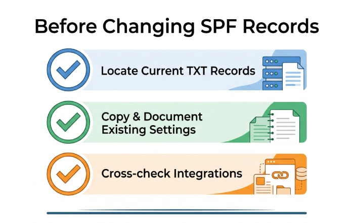 Before changing spf record