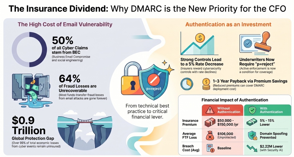 DMARC and the Actuarial Shift in Cyber Insurance Pricing