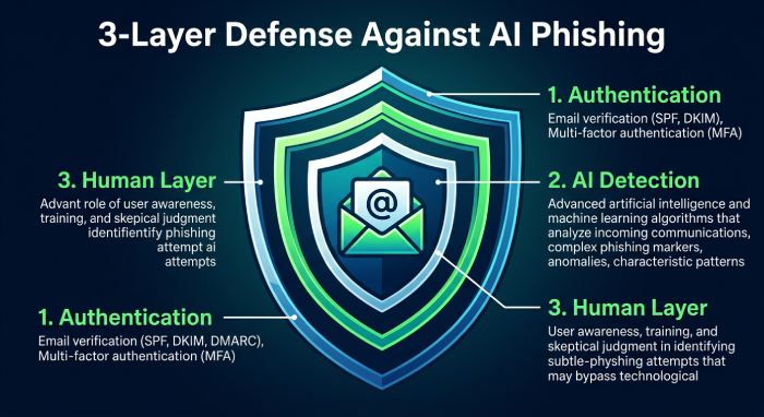 3-Layer Defense Against AI Phishing