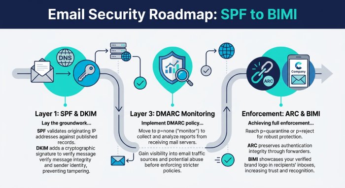 Email Security Roadmap: SPF to BIMI