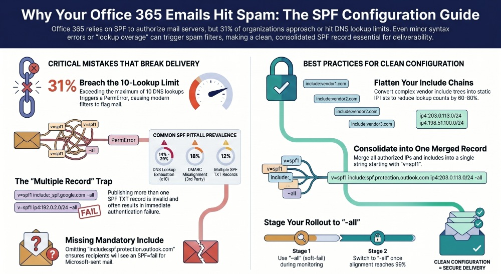 Mastering Office 365 SPF Configuration and Email Delivery
