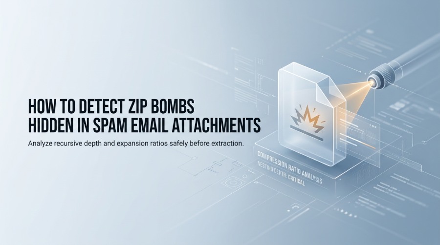 Detecting zip bombs in spam emails