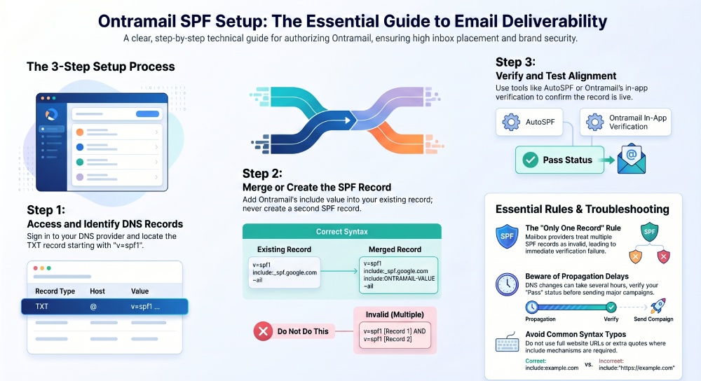 Ontramail SPF Configuration and Authentication Guide