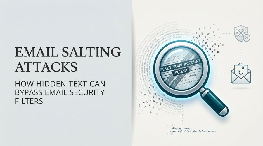 Email salting attack hidden text