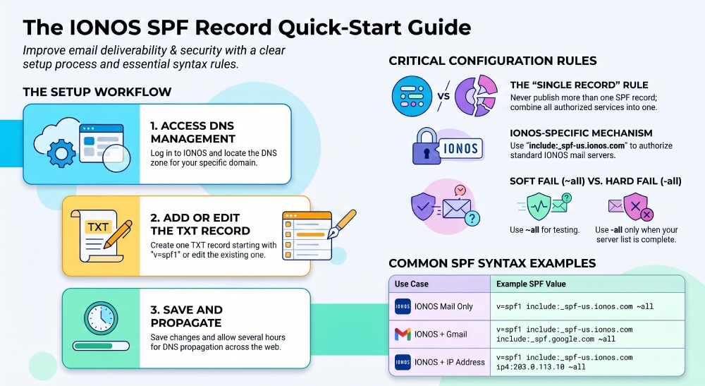 Mastering IONOS SPF Record Setup and Configuration