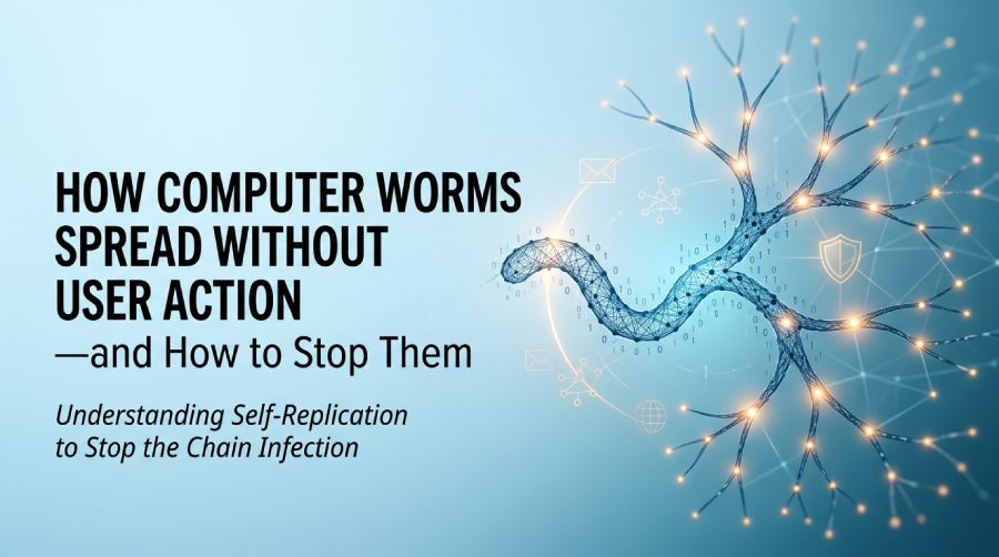 Computer worm network spread