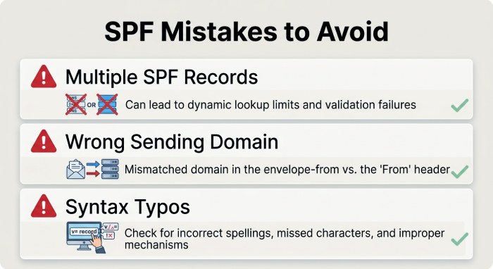 SPF Troubleshooting Checklist