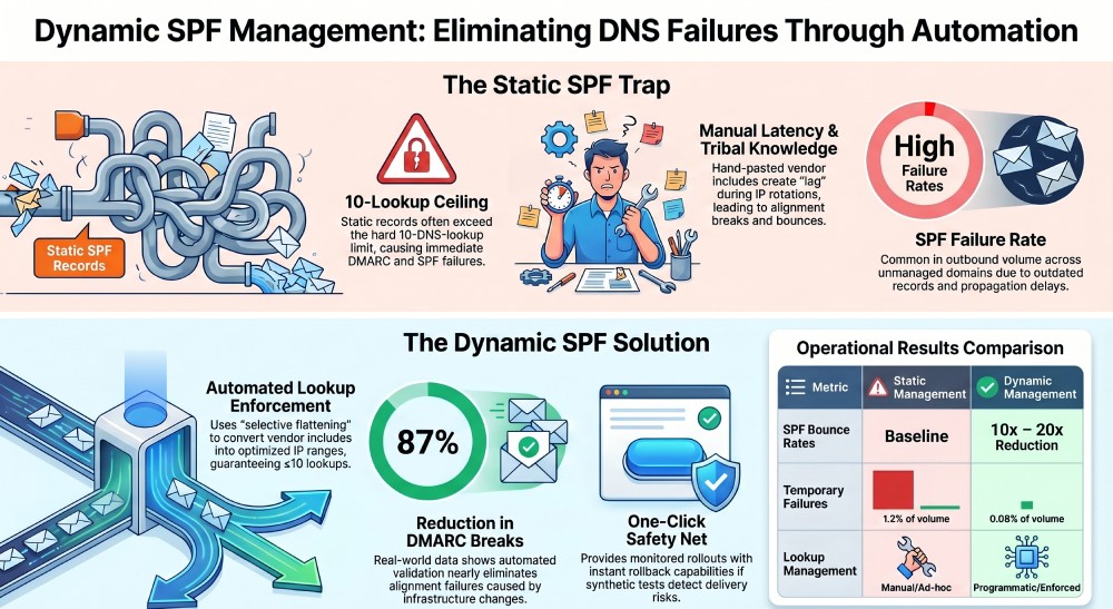Dynamic SPF Management: Eliminating DNS Failures with Automation