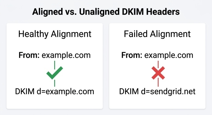 How to Diagnose SendGrid DKIM Alignment Problems in Email Headers