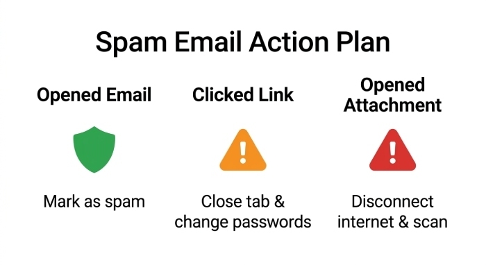 What to Do Immediately If You Opened Spam or Clicked a Link