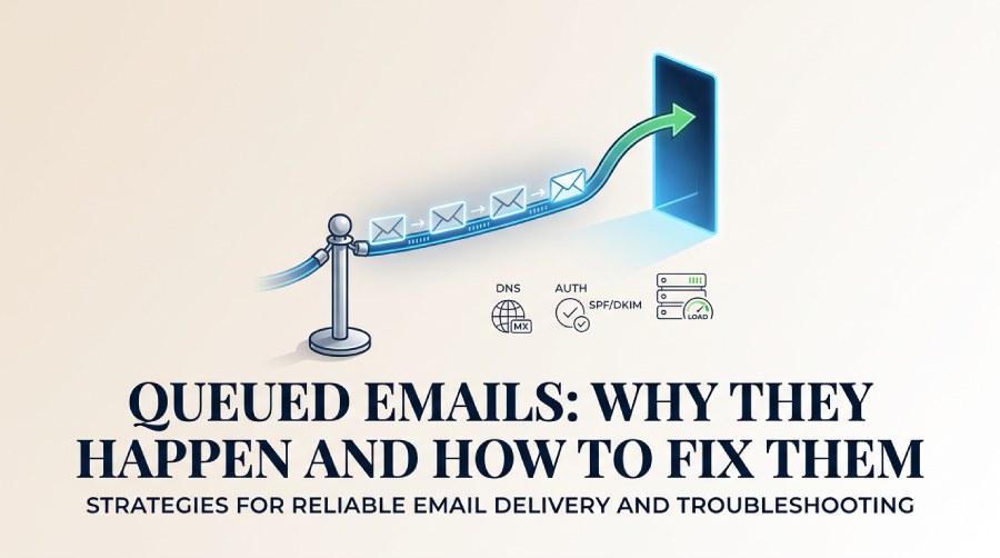 Queued email delivery issues