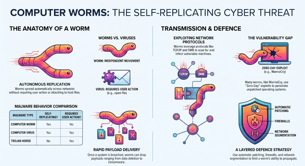 Computer Worms: The Self-Replicating Cyber Threat
