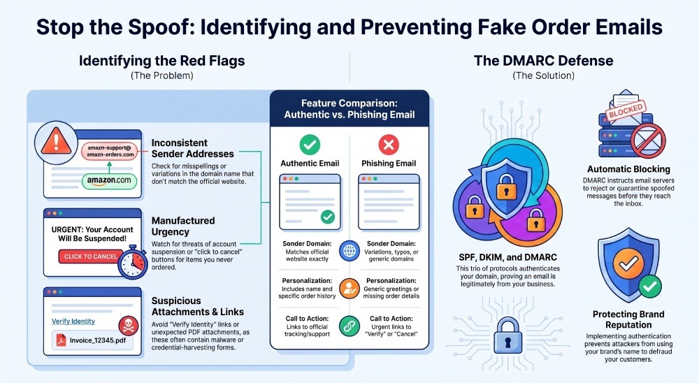 Stop the Spoof: Identifying and Preventing Fake Order Emails