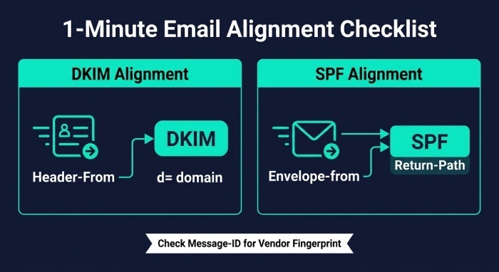 Correlate unknown IPs with SPF/DKIM, envelope-from, header-from, and Message-ID