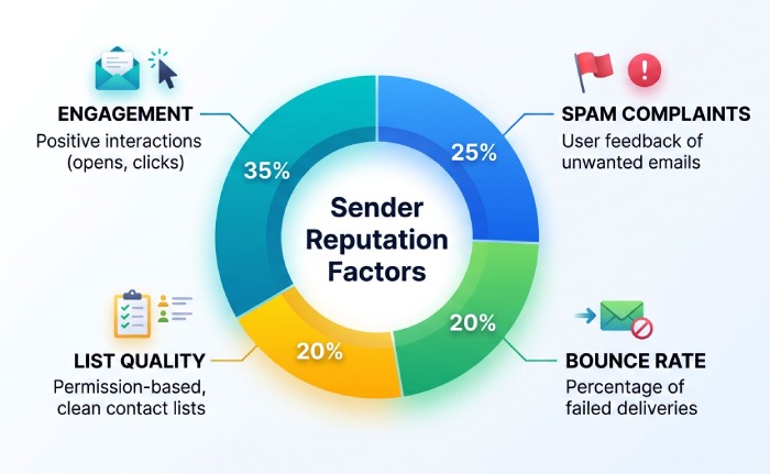 Sender Reputation Factors Donut Chart