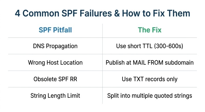 Diagnosing SPF Failures: Propagation, TTL, and Record-Type Issues
