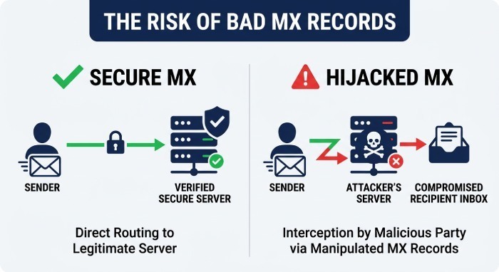 SPF, DKIM, DMARC: Why Incorrect MX Records Also Create Security and Deliverability Risk