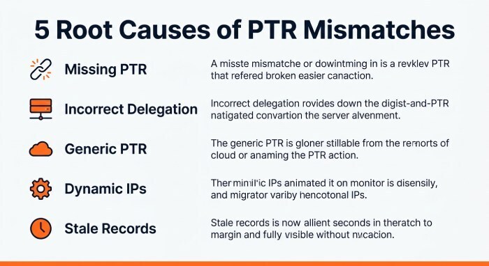 Root causes of PTR mismatches and how to pinpoint them