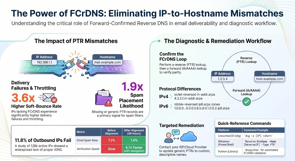 The Power of FCrDNS: Eliminating IP-to-Hostname Mismatches