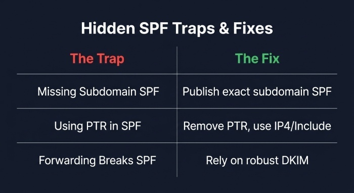 Subdomains, PTR, and Sender Rewriting: Hidden Traps and Fixes