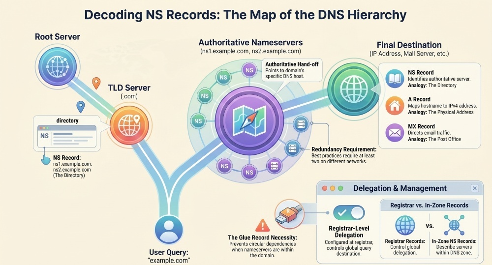 The DNS resolution path