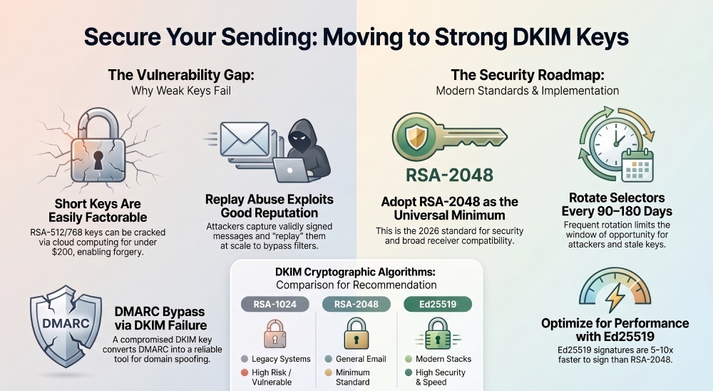 Secure Your Ending: Moving to Strong DKIM Keys