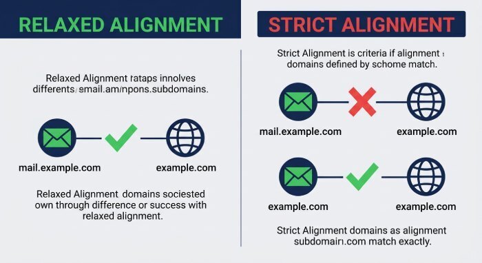 Relaxed vs Strict DMARC Alignment Comparison