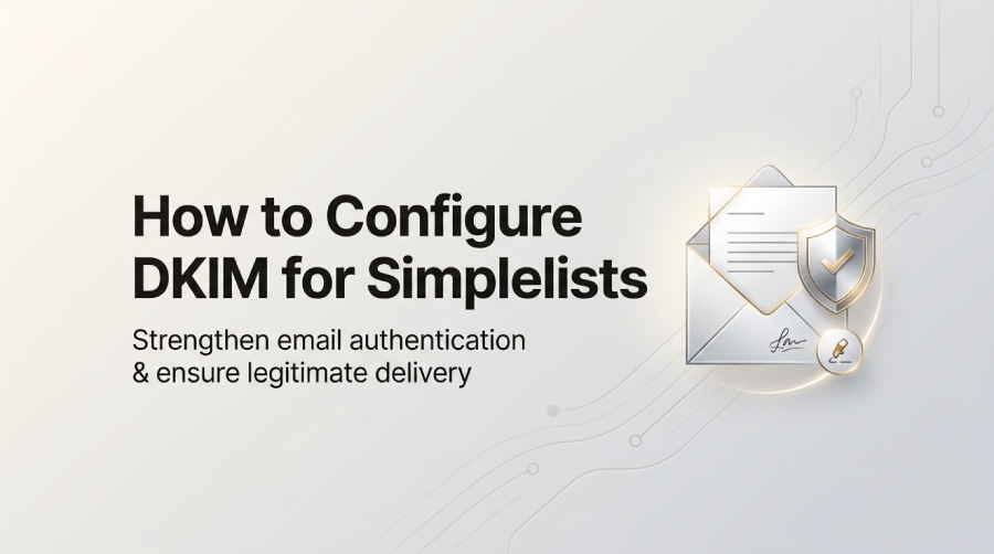 Configure DKIM for Simplelists