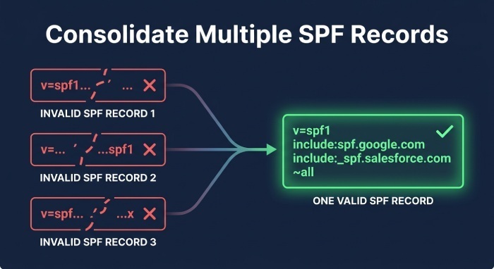 How to Consolidate Multiple SPF Records Into One Valid SPF Policy