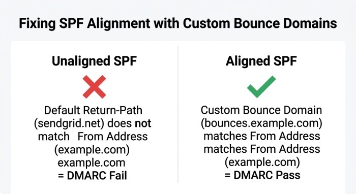 Fixing SPF Alignment with SendGrid: Return-Path, Custom Bounce Domains, and SPF Records