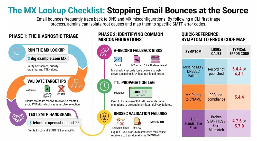 The MX Lookup Checklist: Stopping Email Bounces at the Source