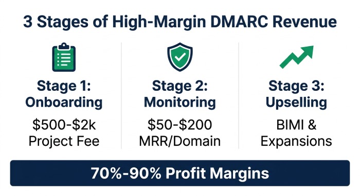 DMARC MSP Revenue Stages Infographic