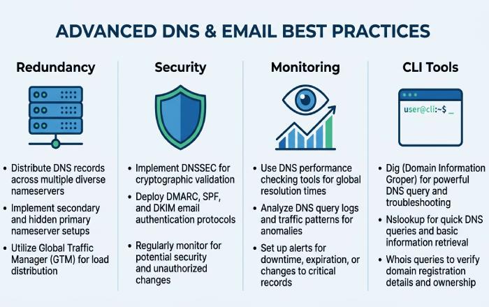 Advanced DNS & Email Architecture Infographic
