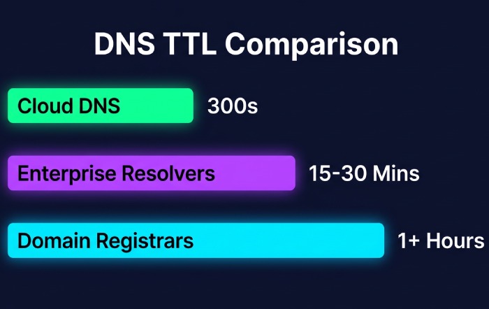 DNS TTL Comparison Infographic