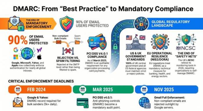 DMARC Compliance: The New Global Mandate for Email Security