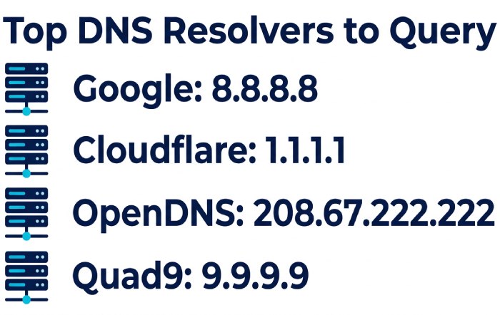 Top Public DNS Resolvers Infographic