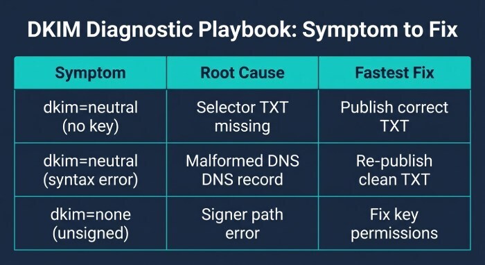 Diagnostic playbook and tools to pinpoint neutral causes