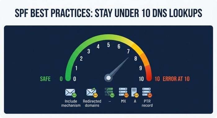 SPF Best Practices: Avoiding Multiple Records, DNS Lookup Limits, and Improving Email Deliverability