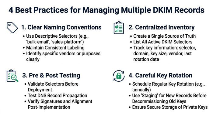 Best Practices for Adding, Testing, and Managing Multiple DKIM Records