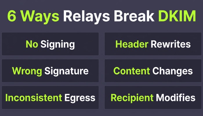 6 Ways Relays Break DKIM