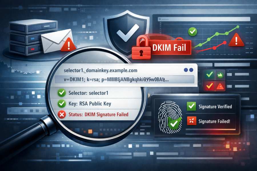 Email authentication DKIM troubleshooting