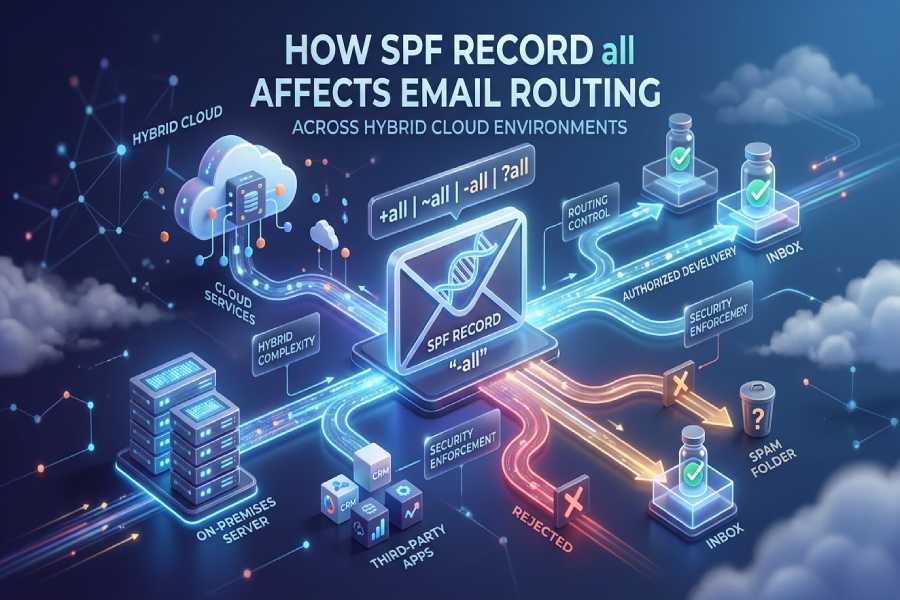 How SPF Record all Affects Email Routing Across Hybrid Cloud Environments