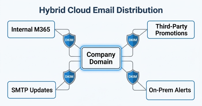 Hybrid Cloud Email Flow